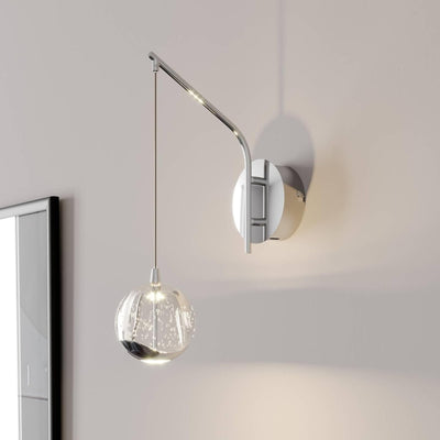 Lucande LED Wandleuchte, Wandlampe Innen 'Hayley' (Modern) in Transparent aus Glas u.a. für Wohnzimm