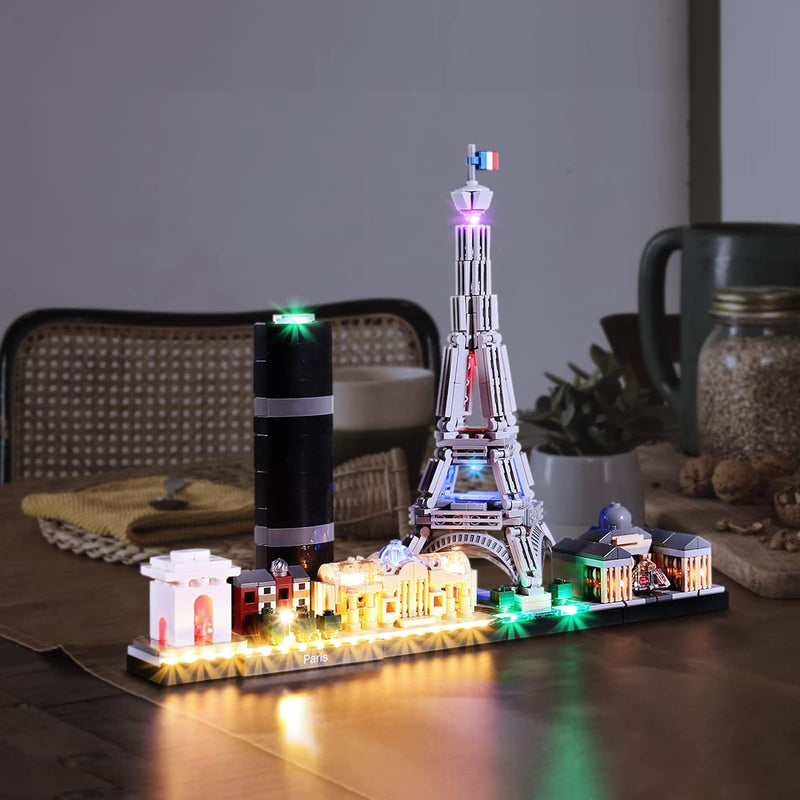 BrickBling Led Beleuchtungsset für Lego Architecture Pari（Kein Lego-Modell enthalten, Dekorations Be