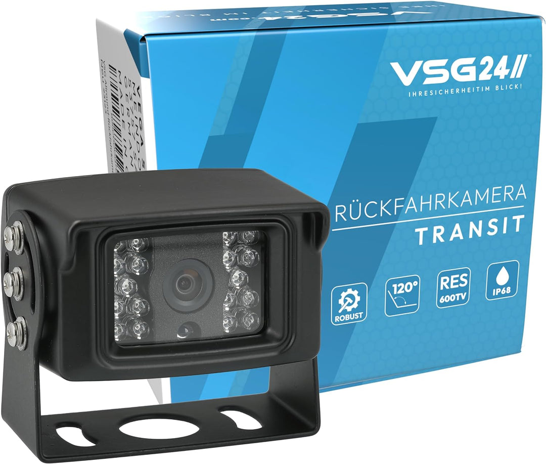VSG24 Transit Robuste Schwerlast LKW Rückfahrkamera / einfaches Nachrüsten 12V-24V / Traktor Wohnmob