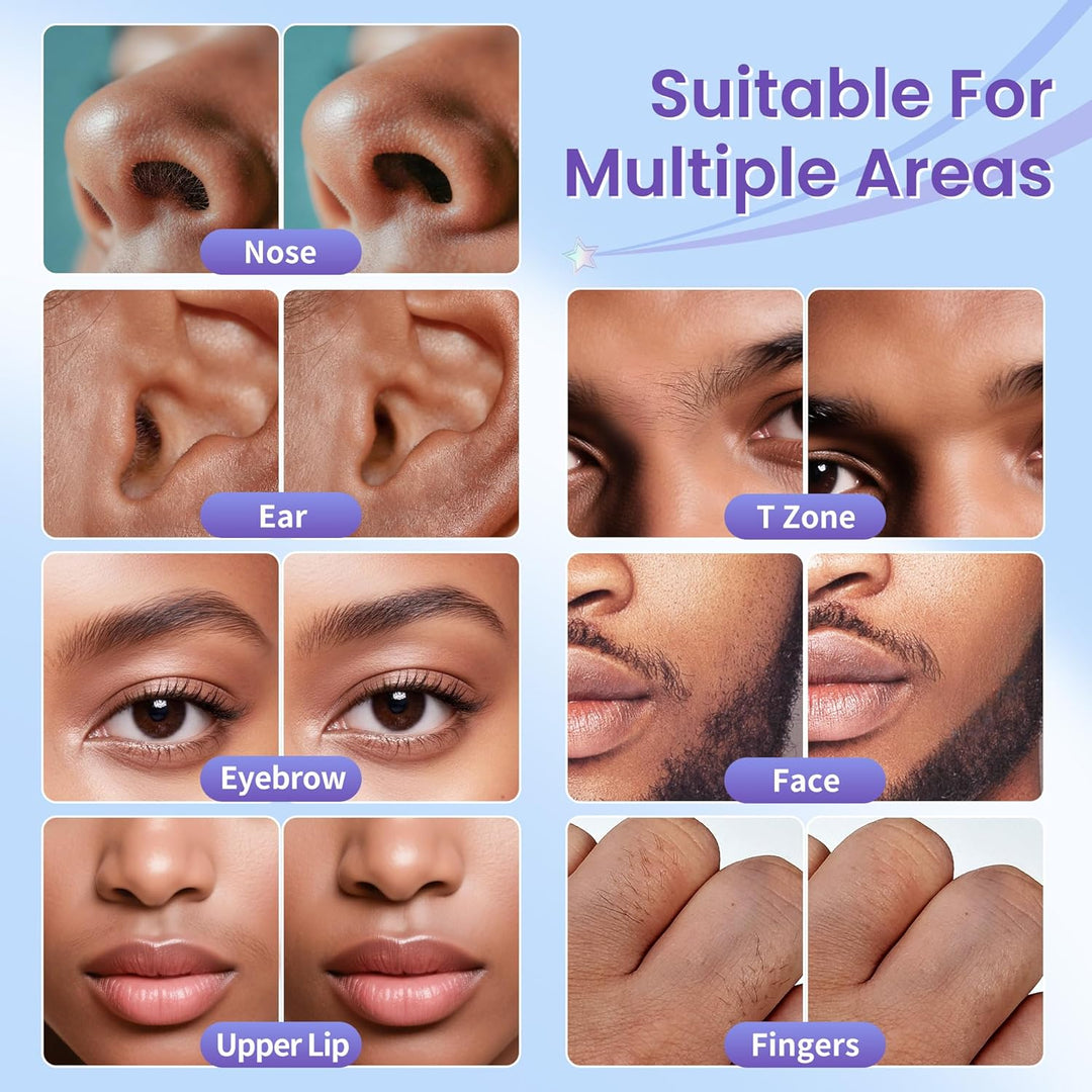 Nasen Waxing Set mit Mini Wachswärmer Einweg Nasen- und Ohrenhaarentferner mit Wachsperlen & Applika