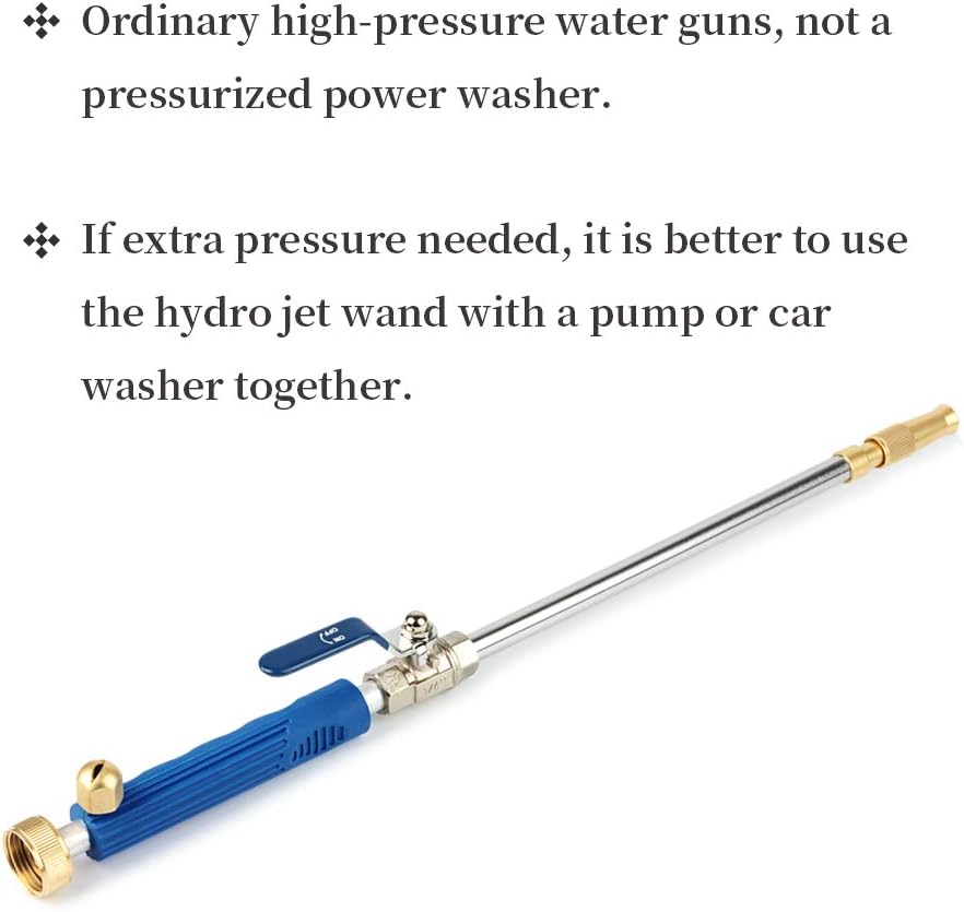 Hydro Jet Deep Hochdruck-Hochdruckreiniger mit Messing-Gartenschlauchende, 2 D¨¹sen f¨¹r die Fenster