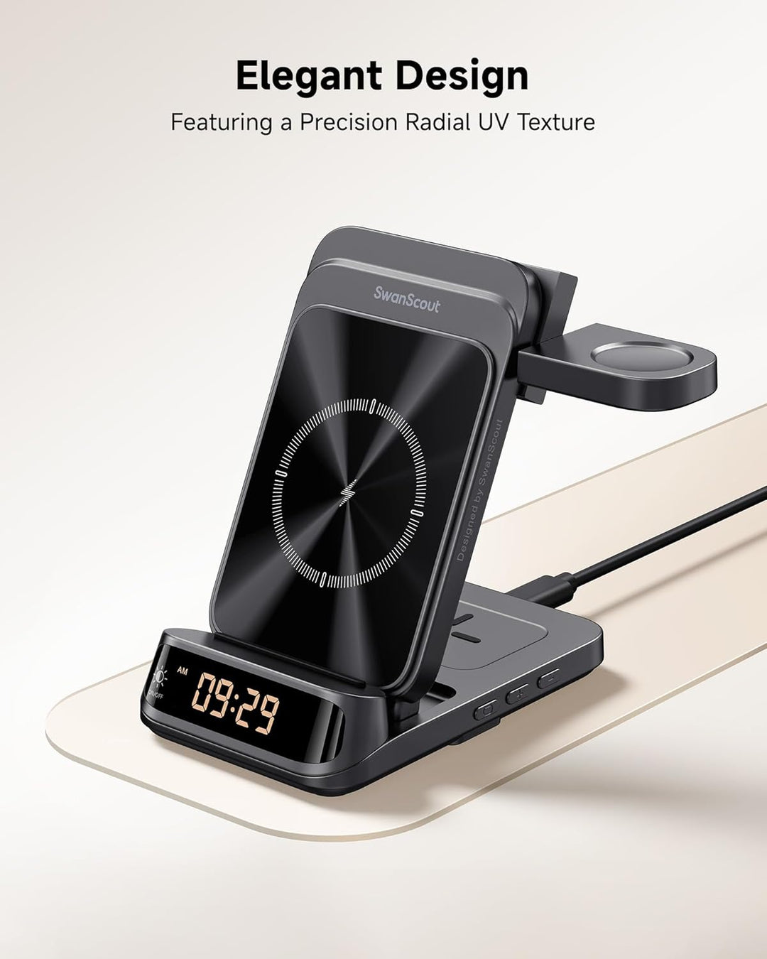 SwanScout Induktive Ladestation, Wireless Charger für Samsung Galaxy S25 Ultra/S25+/S25/S24/S23/S22/