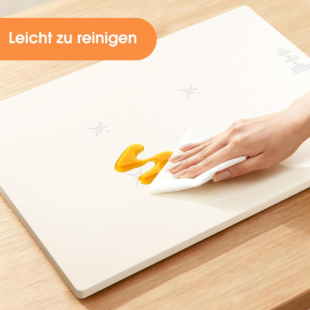 Byecold Warmhalteplatte 350 W, Wärmeplatte Elektrisch 60×40 cm, Graphen Speisewärmer, Touch Tasten,