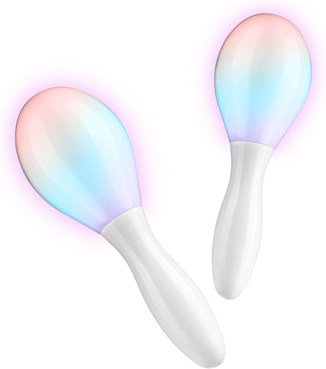 KreativeKraft leuchtende Maracas, LED Sensorik Spielzeug für Kinder oder Festival & Party Zubehör