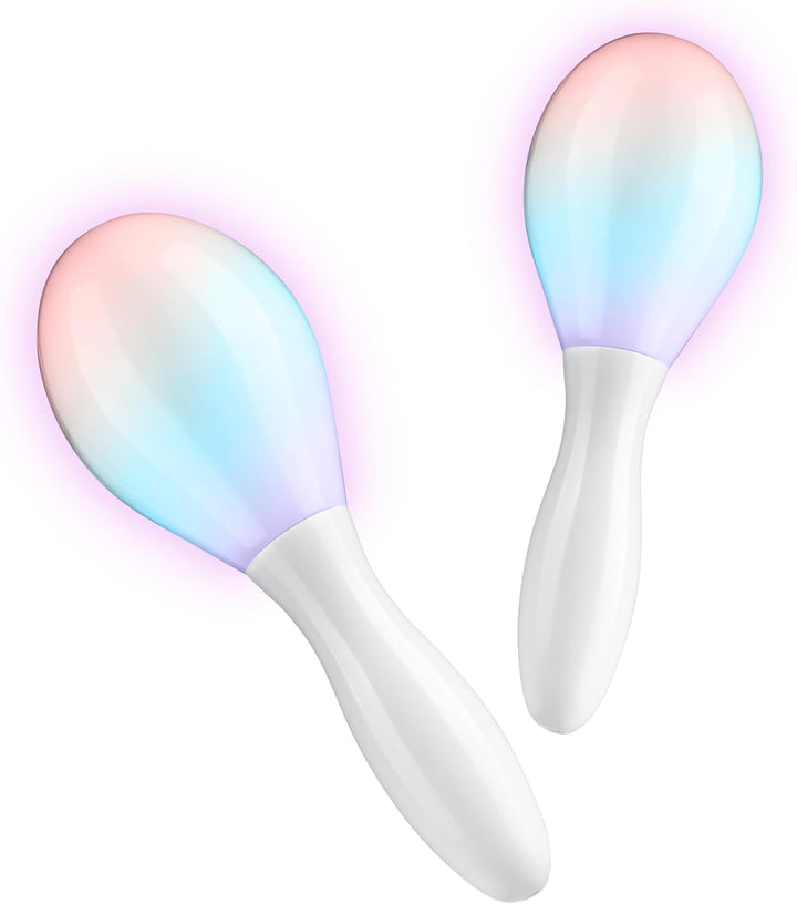 KreativeKraft leuchtende Maracas, LED Sensorik Spielzeug für Kinder oder Festival & Party Zubehör