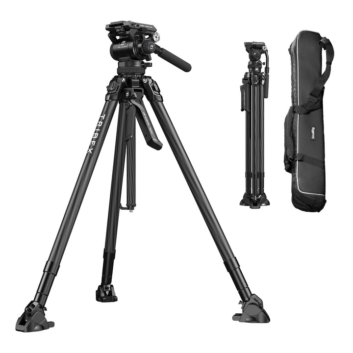SMALLRIG Tribex Hydraulisches Carbonfaser-Stativ kit, Schnell Ausziehbares Kamera-Videostativ mit 4-