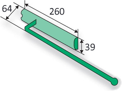 Kesseböhmer Handtuchauszug 1-armig Chrom poliert Länge 325 mm (ausgezogen: ca. 505 mm) Handtuchhalte