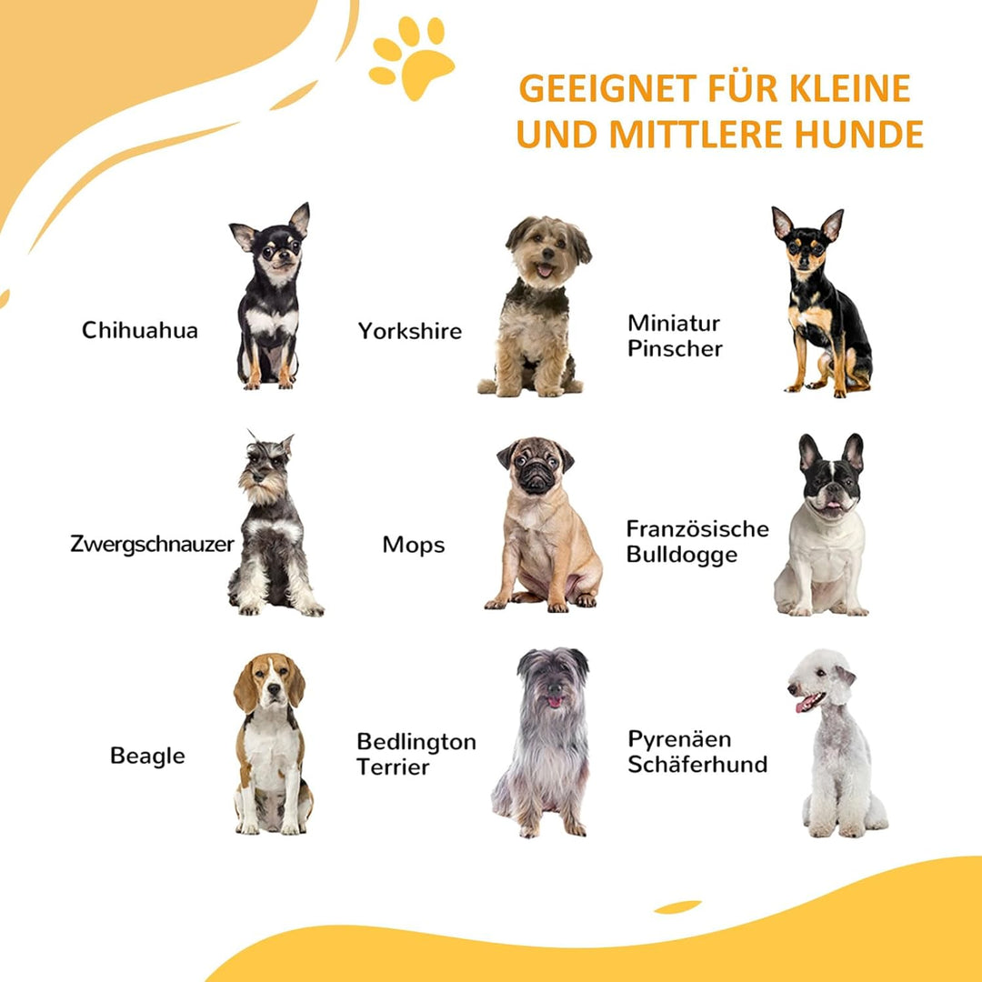 PawHut Hunde Treppenschutzgitter, Hundeabsperrgitter mit automatisch schliessender Tür, 74-100 cm, T