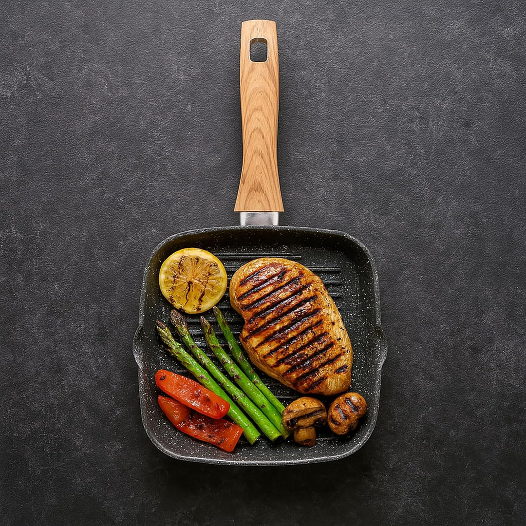 STONELINE® Back to Nature Grillpfanne 16 x 16 cm, mit 2 Ausgüssen 16 cm Back To Nature, 16 cm Back T