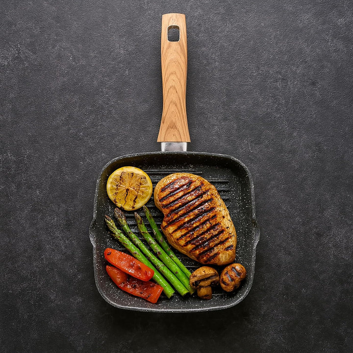 STONELINE® Back to Nature Grillpfanne 16 x 16 cm, mit 2 Ausgüssen 16 cm Back To Nature, 16 cm Back T