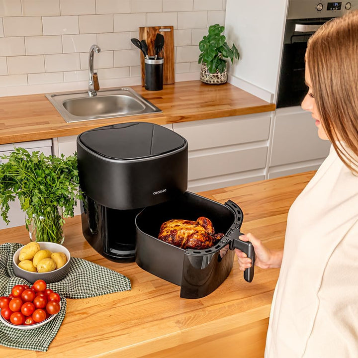 Cecotec Heissluftfritteuse ohne Öl 6,5L Cecofry Fantastik 6500 Pack. 1700W, PerfectCook-Technologie,