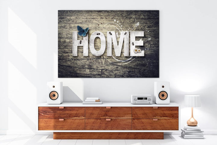 deyoli Home Logo Format: 80x60 als Leinwandbild, Motiv fertig gerahmt auf Echtholzrahmen, Hochwertig