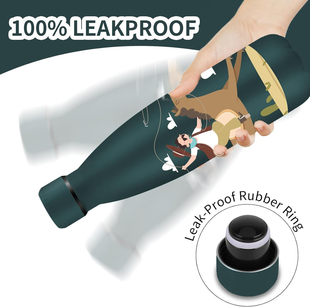 Grsta Trinkflasche 500ml, Trinkflasche Edelstahl, Wasserflasche für Kohlensäurehaltige Getränke, Iso