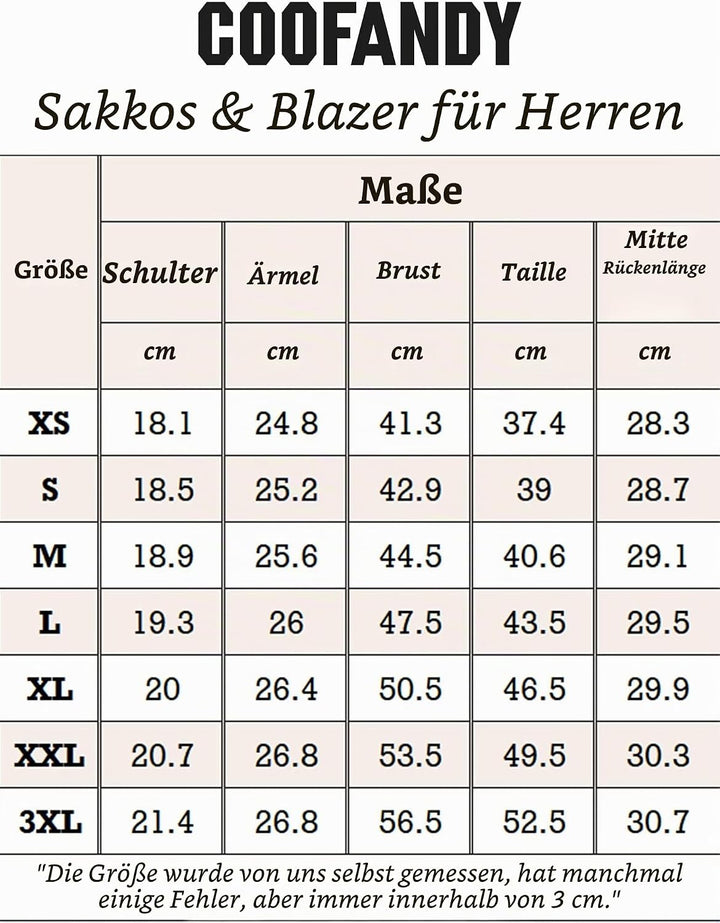 COOFANDY Herren Sakko Sportlich Freizeit Blazer Business Sakko Anzugjacke 1 Knöpfe Einfarbig Regular