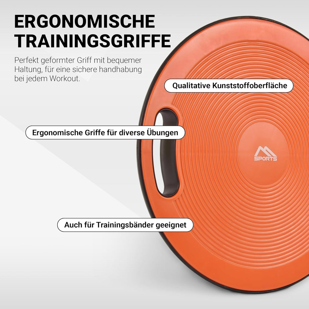 MSPORTS Balance Board Premium 40 cm Durchmesser inkl. Übungsposter und Work Out App GRATIS - Therapi