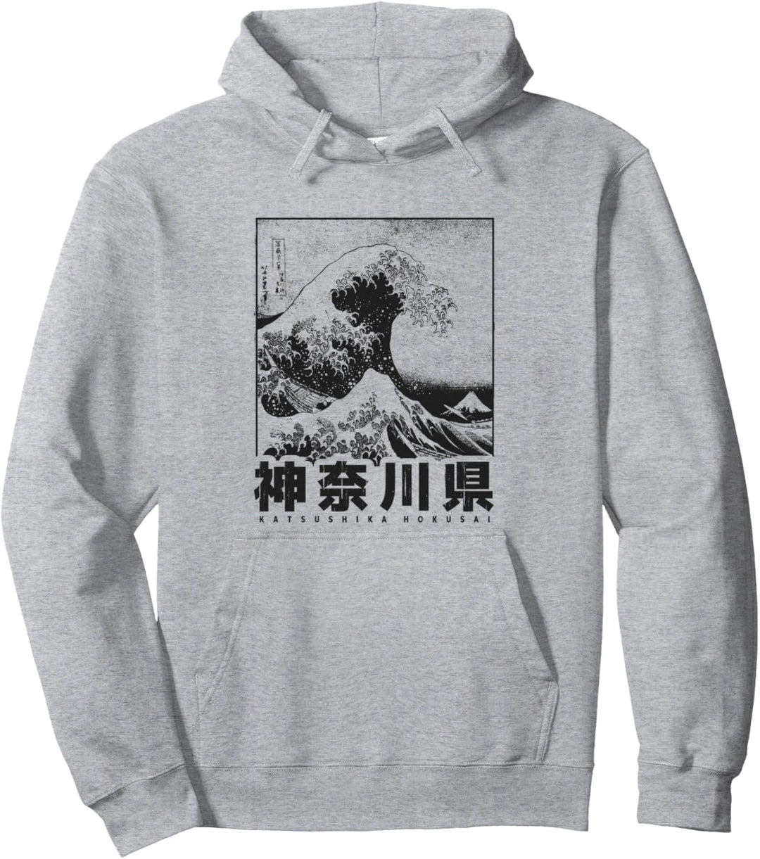 Die Grosse Welle Vor Kanagawa Fujiyama Japanisch Japan Style Pullover Hoodie