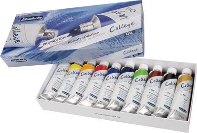 Schmincke - College Oil, Ölfarbenset 10 x 35 ml Aluminium-Tuben, 85 706 097, Künstler-Ölfarben in St