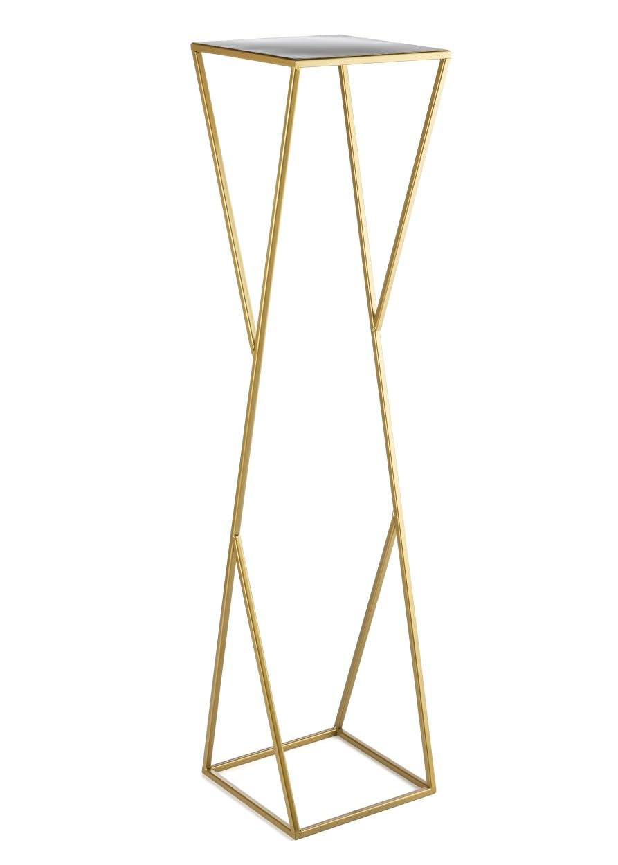 HowHomely Blumenständer Metall 100 x 24 cm - Solider und Minimalistischer Blumenhocker - Gold Pflanz