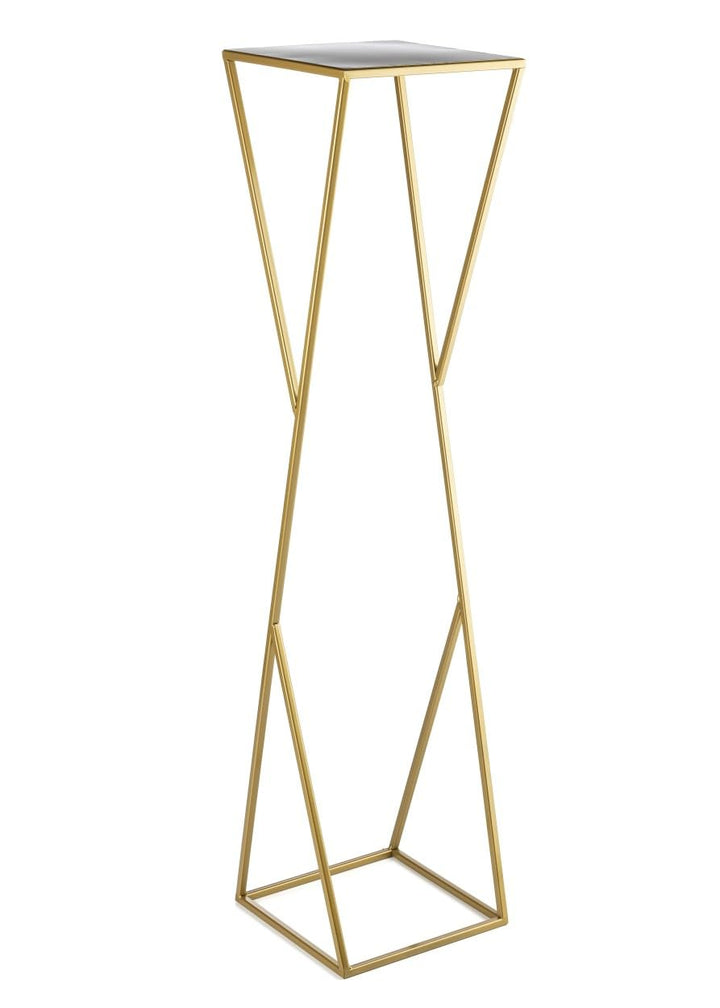 HowHomely Blumenständer Metall 100 x 24 cm - Solider und Minimalistischer Blumenhocker - Gold Pflanz