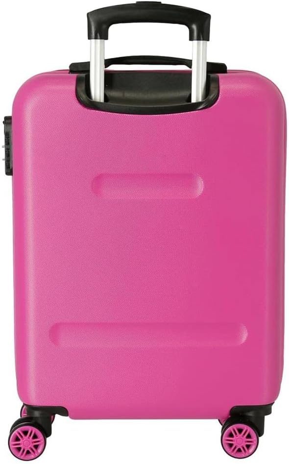 Enso Be Happy Kabinenkoffer Rosa 38x55x20 cms Hartschalen ABS Kombinationsschloss 34L 2,6Kgs 4 Doppe
