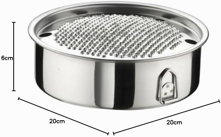 Edelstahl Profi Käsereibe mit Unterteil 20 cm Ø von "Pinti Inox"