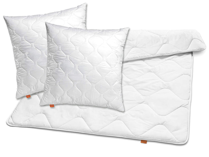 sleepling 196151 Bettwaren Set | 2 x Kopfkissen 80 x 80 cm + Winter Bettdecke 200 x 200 cm | warme W