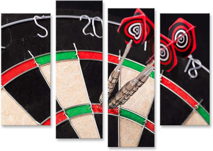 islandburner Bild auf Leinwand Darts Pfeile Bull'S Eye Darting Hobbyraum Hobbykeller Bilder Wandbild
