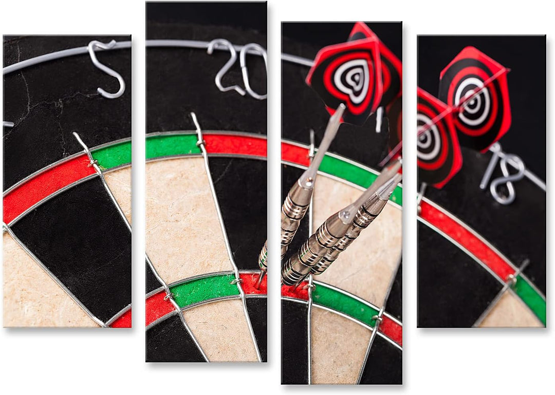 islandburner Bild auf Leinwand Darts Pfeile Bull'S Eye Darting Hobbyraum Hobbykeller Bilder Wandbild