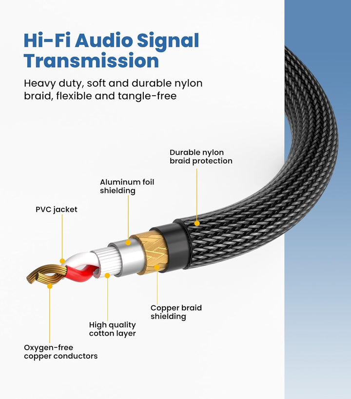 Tisino Klinke 6,3 TRS auf XLR Kabel, Symmetrisches 6,35 mm Stereo Klinke auf xlr Signalverbindungska