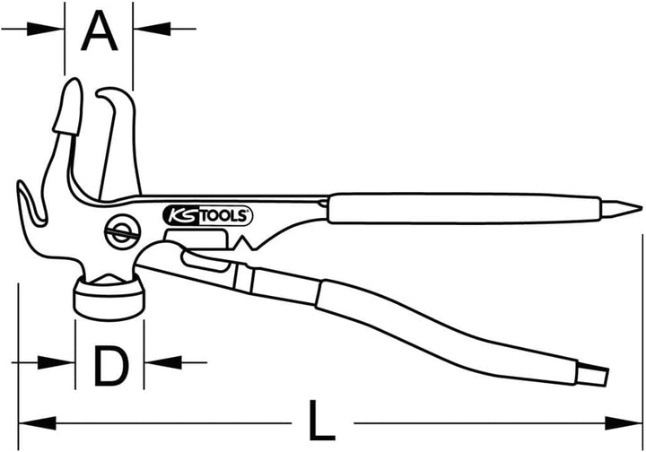 KS Tools 150.2024 Reifendienstzange, selbstöffnend, 250mm