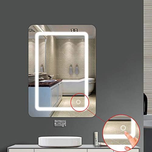 Willonin Badspiegel mit Beleuchtung,Badezimmerspiegel mit Beleuchtung, LED Touch, Energiesparend, wa
