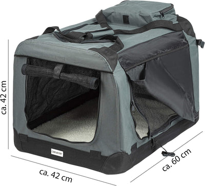 ONVAYA® Faltbare Transportbox für Hunde & Katzen | M | Faltbare Hundebox oder Katzenbox für Auto & Z