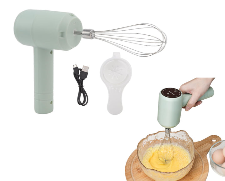 Topyond Kabellose Elektrischer Handmixer, 20W Automatischer Handbesen, Wiederaufladbarer USB Kabello