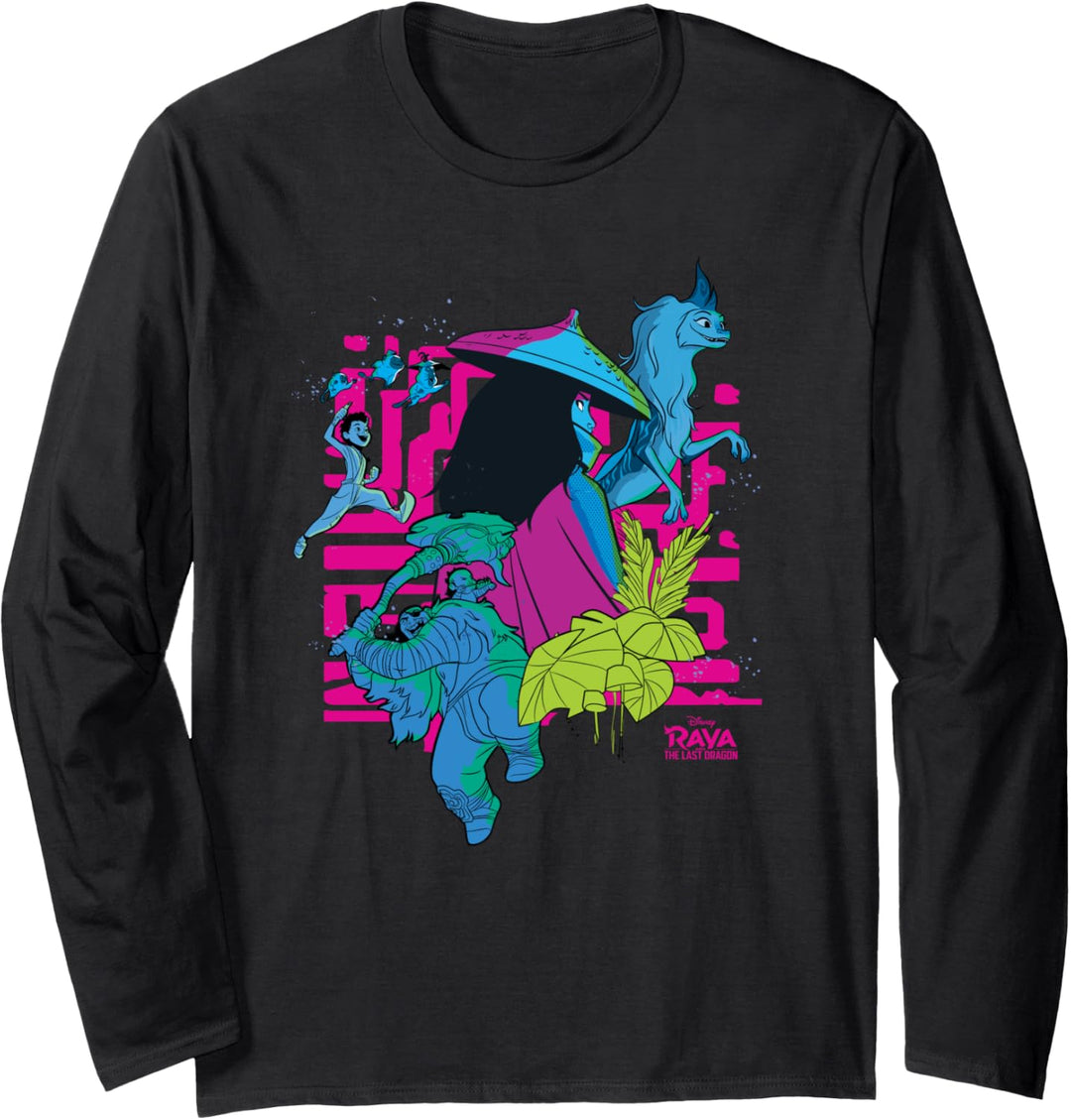 Disney Raya and the Last Dragon Character Collage Langarmshirt