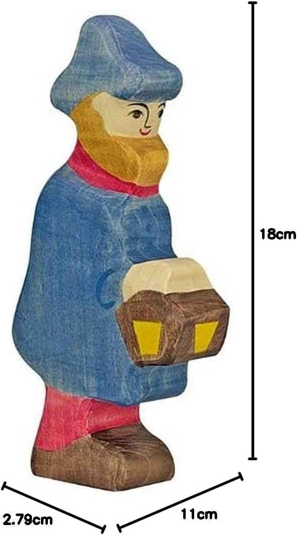 Holztiger Hirte mit Lampe, 80292
