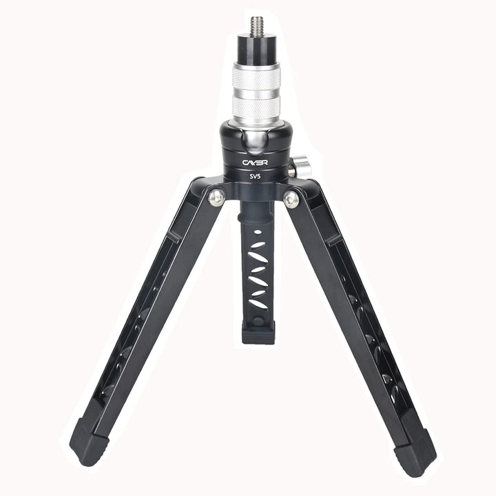 Cayer Tabletop Mini Stativ, 3 Feet SV5 Alumunium Stativ für Einbeinstative mit 3/8 "-16 Befestigungs