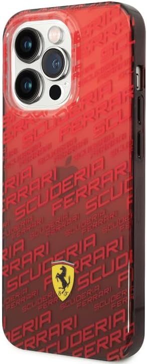 CG MOBILE Ferrari Handyhülle für iPhone 14 Pro in Gradient Red Scuderia Dyed Bumper Collection, Anti