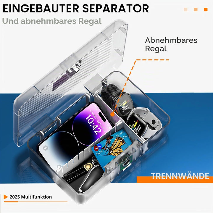 AICase Safe mit biometrischer Fingerabdruckerkennung für Reisen und Zuhause, Tragbare Sicherheitsbox