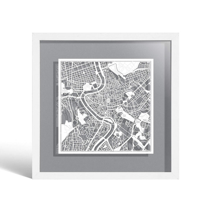 O3 DESIGN STUDIO - Marco de Papel para mapas, 22,8 x 22,8 cm, en Caja de Regalo, Fondo, autocambiant