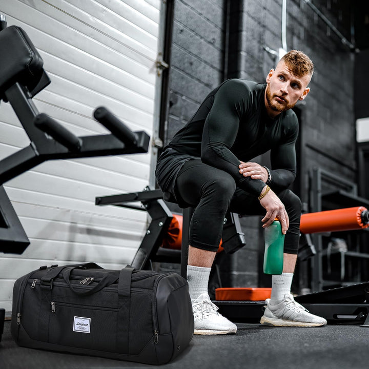 Laripwit Sporttasche Herren, 40L Reisetasche Rucksack Trainingstasche mit Schuhfach & Nassfach, Wass