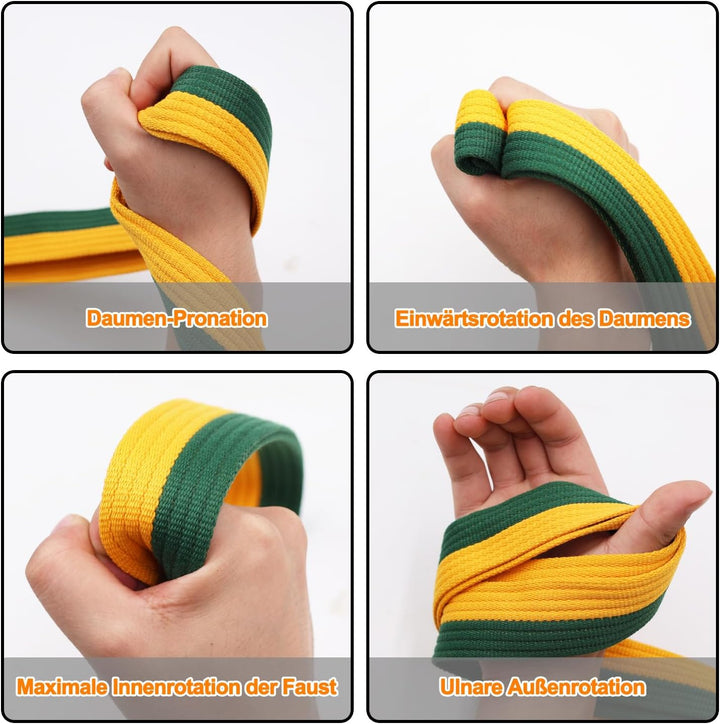J Bryant Arm Wrestling Pronation Strap - 200cm strapazierfähiger, Rutschfester Gürtel mit Edelstahls