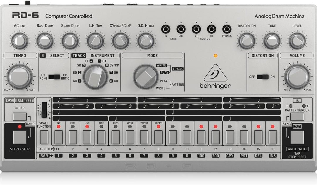 Behringer RD-6-SR Silber RHYTHM DESIGNER RD-6 Single, Silber RHYTHM DESIGNER RD-6 Single