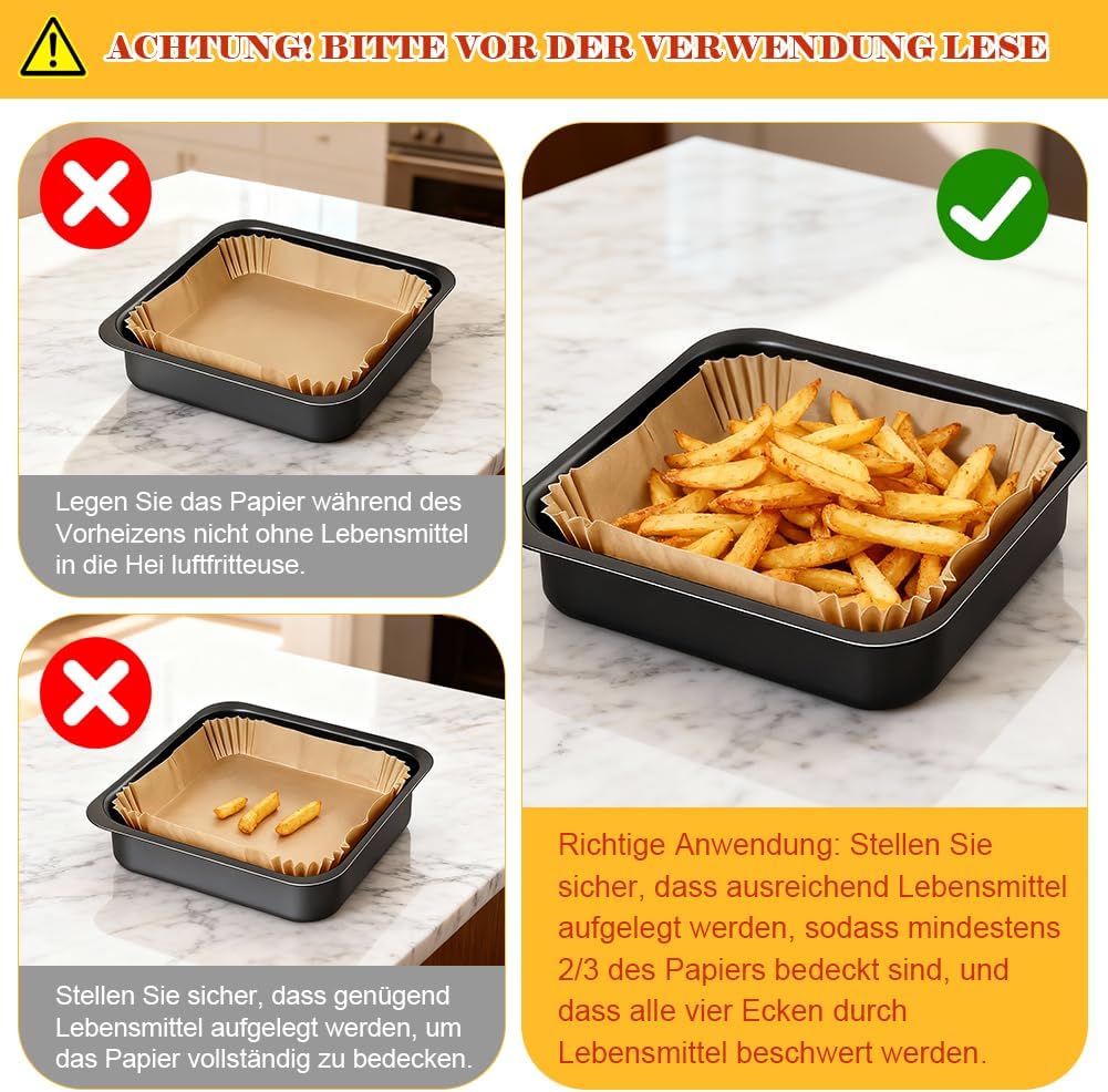 BYKITCHEN 200PCS Air Fryer Liners for Ninja Combi 12-In-1 Multi-Cooker, 100PCS Disposable Air fryer