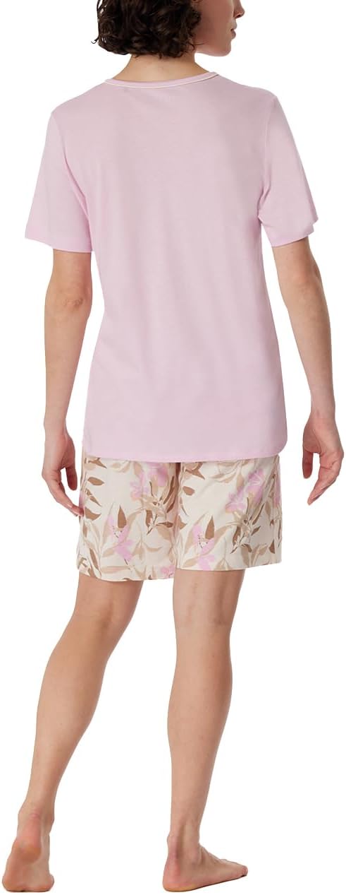 Schiesser Damen Schlafanzug Set kurz Baumwolle Modal - Nightwear 46 Powder Pink_181235, 46 Powder Pi