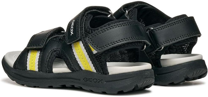 Geox Jungen J Vaniett Boy BSandal 24 EU Black Yellow, 24 EU Black Yellow