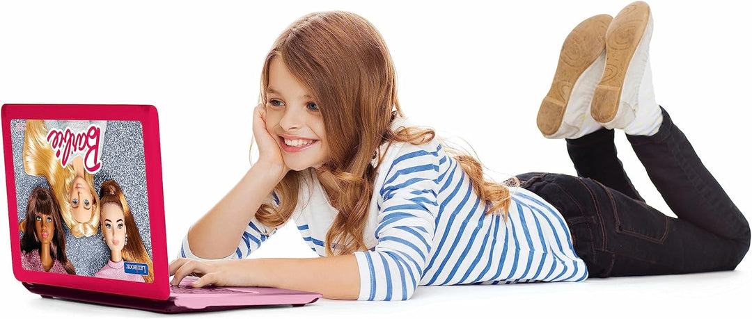 Lexibook, Barbie JC598BBi2 Lern- und Zweisprachiger Laptop in Englisch/Spanisch, Spielzeug für Kinde