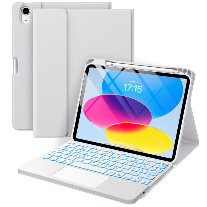 Vobafe Hülle mit Tastatur für iPad 10 Generation 2022, iPad 11 Generation A16 2025, 11/10,9 Zoll, Mu