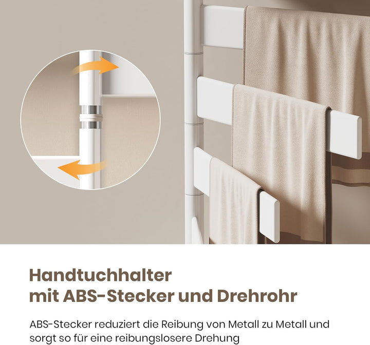 EMKE 180° Drehung Handtuchheizkörper Elektrisch, Badheizkörper Elektrisch mit Lagerregal, Wifi Smart