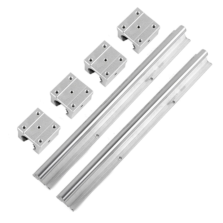 CNCYEAH 2Pcs SBR12 Linearführung 400mm mit Griffe, 2Pcs Gleitschiene Welle mit+4Pcs SBR12UU Linearwa