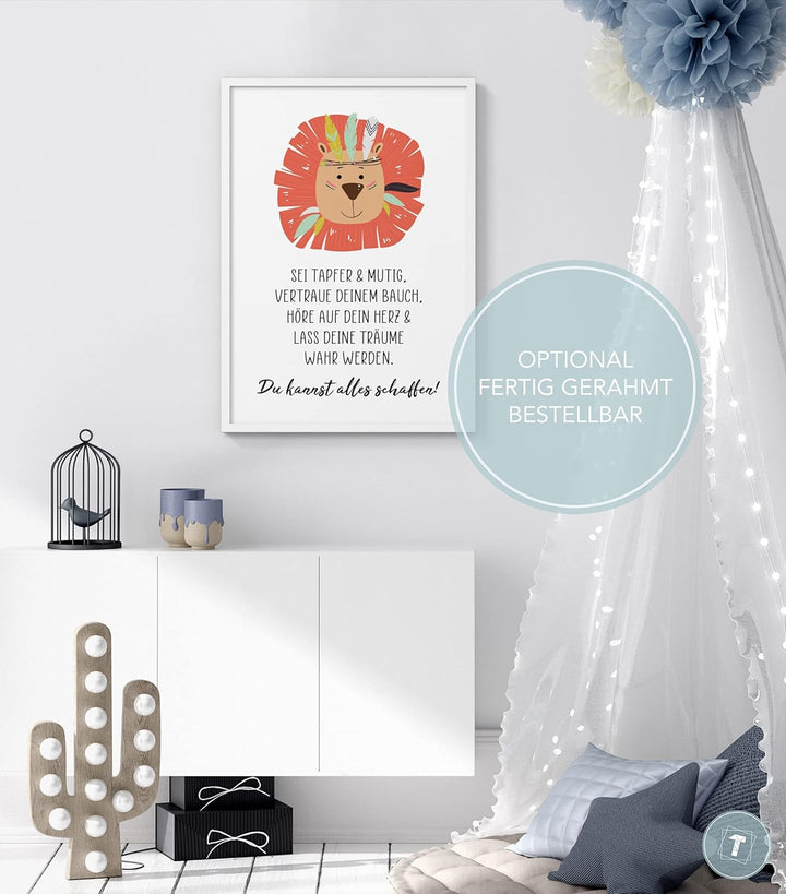 Papierschmiede® Kinderposter in A2 (42cm x 59,4cm), Wanddeko für Kinderzimmer oder Spielecke, Gesche
